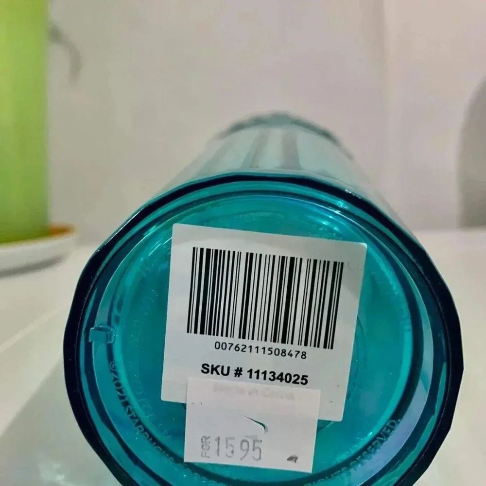 NEW Starbucks Asia Limited Turquoise Blue Cold Tumbler , Dome Lid + Straw